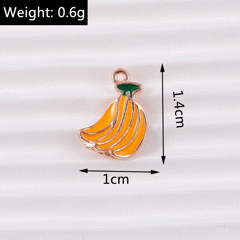 10 teile/los Mix Nette Emaille Obst Apfel Kirsche Ananas Traube Charms für Schmuck Machen Frauen Ohrringe Anhänger Halsketten Geschenke – Detail 38
