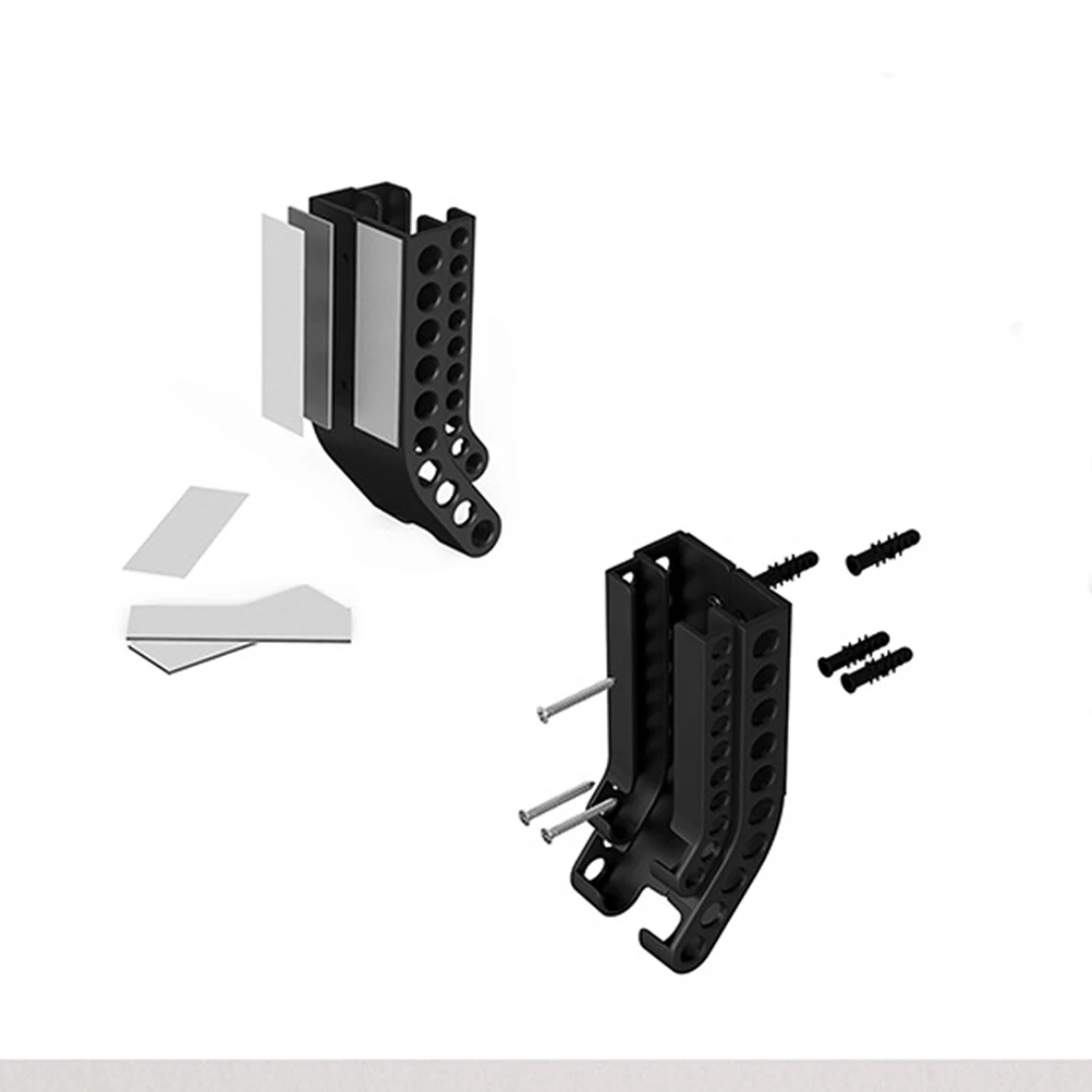 

Holder Storage Bracket Wall Case Hanging Electronics Organizer Black Batteries Racks