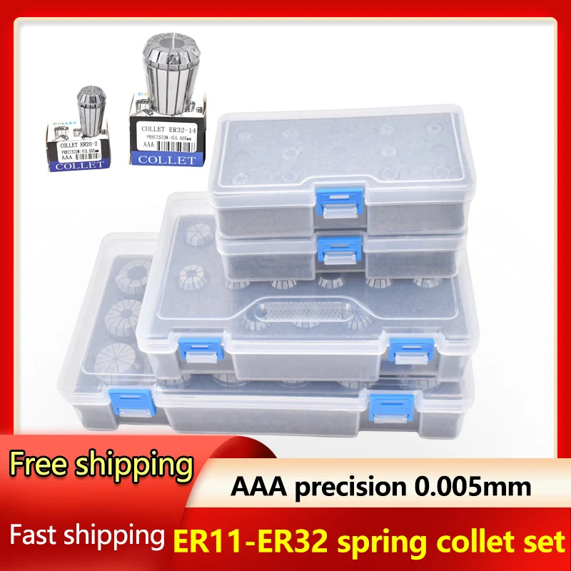 High Precision spring collet 0.005mm Collet Set ER11 ER16 ER20 ER25 ER32 Tool Holder Clamping tool Lathe CNC Machine Parts