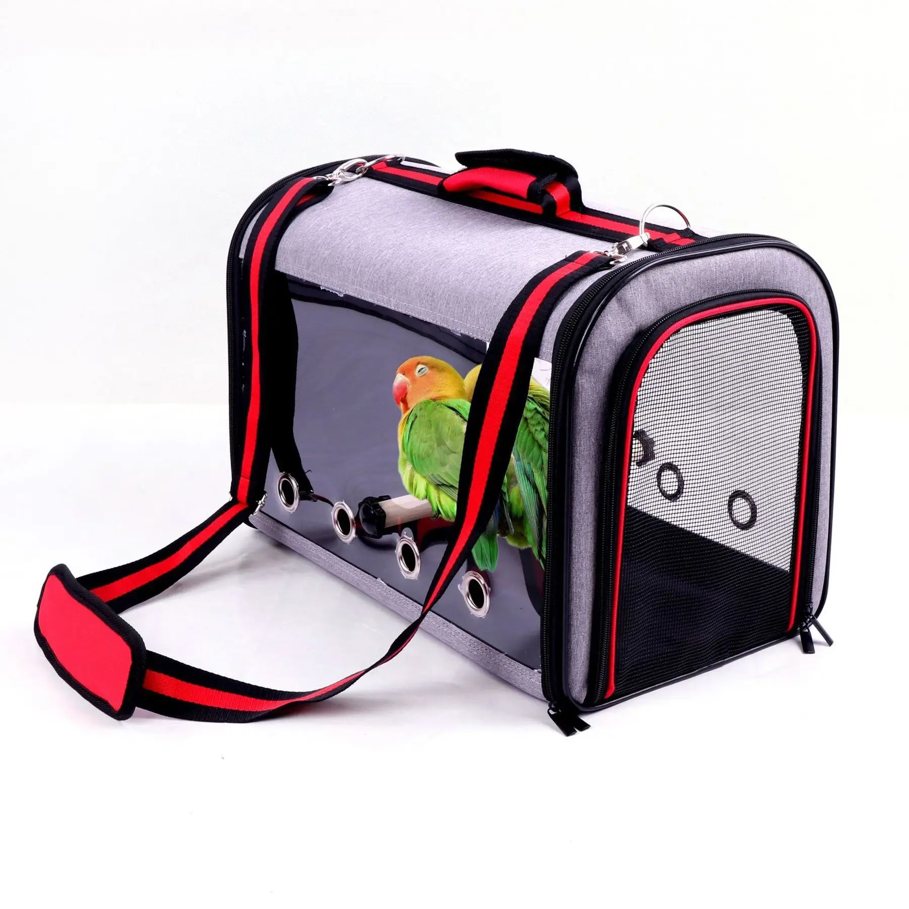 Bird Travel Bag with Perch Multifunctional Portable Pet Parrot Carrier Transport Bag Breathable Go Out Travel Cage