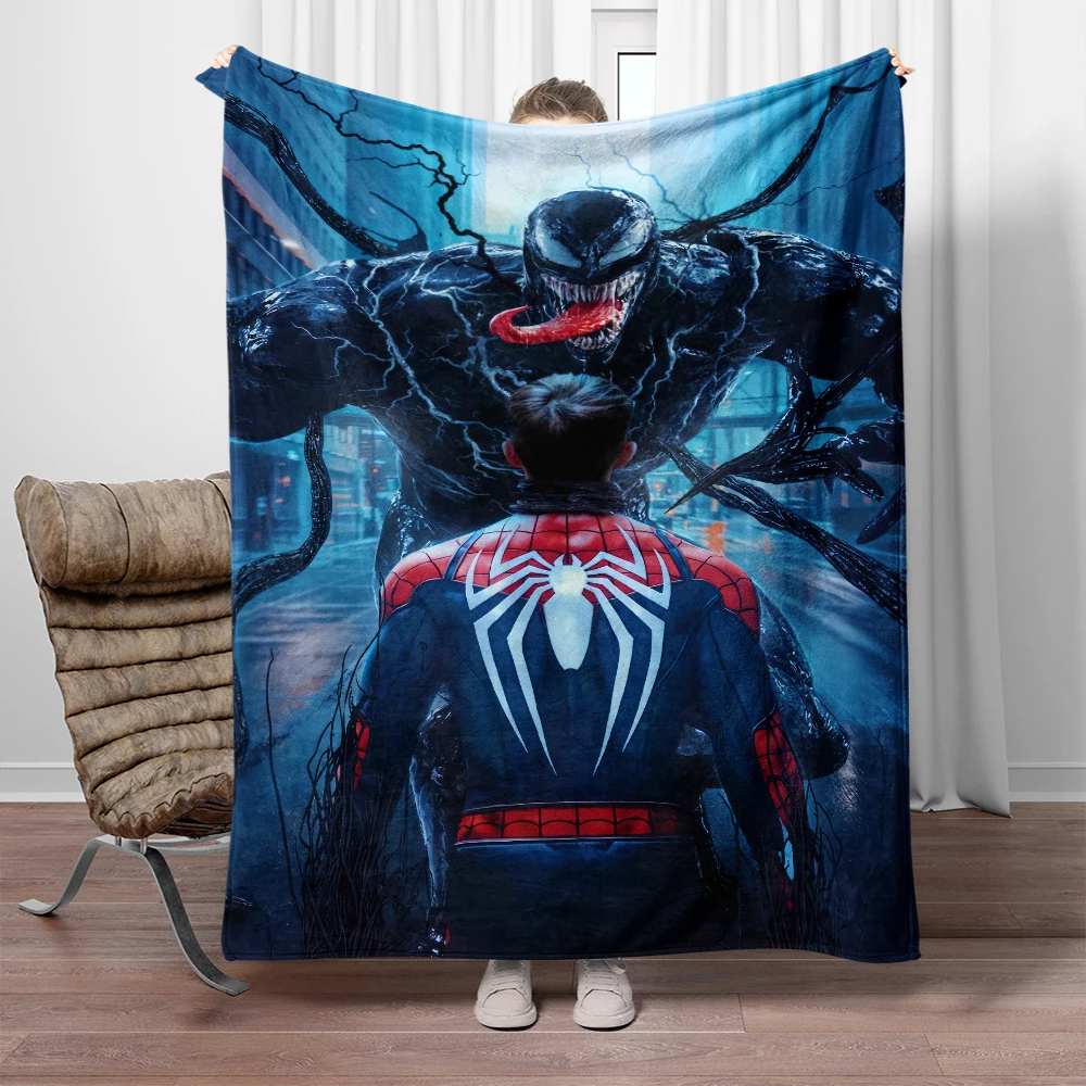 Film Venom Printed Soft Warm Flannel Throw Blanket.Office cape,Camping,Outdoors,Bedroom,Picnic,Bed sheet,Sofa,Airplane Blankets.