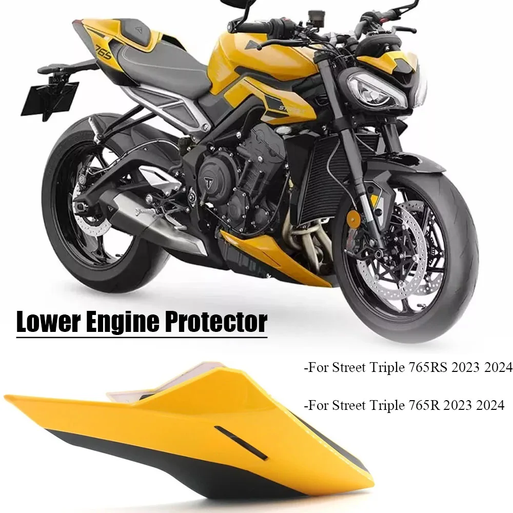 

Motorcycle High Quality Engine Lower Spoiler Bellypan Fairing Lower Spoiler Body Pan For Street Triple 765RS 765R 2023 2024