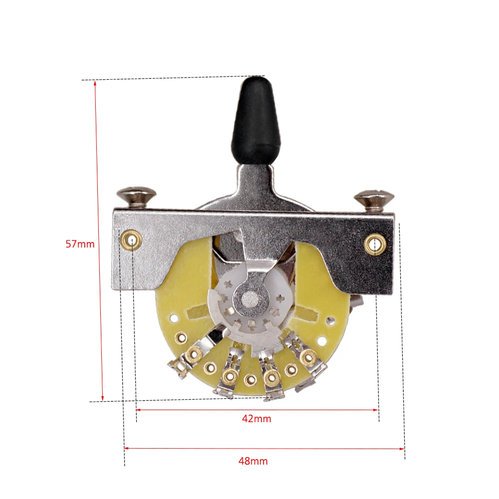 Vintage Style 3-Way Guitar Switch 3-Position Pickup Selector Anti-corrosion Durable for TL Electric Guitars with Mounting Screws