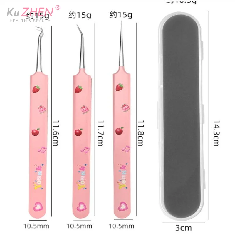 1/3PCS Ultra Fijne Mobiele Puistjes Zwart Hoofd Clip Pincet Schoonheidssalon Speciale Schrapen Sluiting Artefact Acne naald Tool Vlek