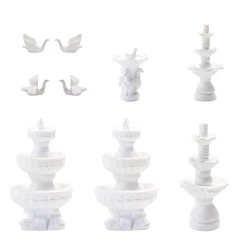 GY07087 9pcs Statue sculpture Fountain Model Railway HO 1:87 scale Architecture