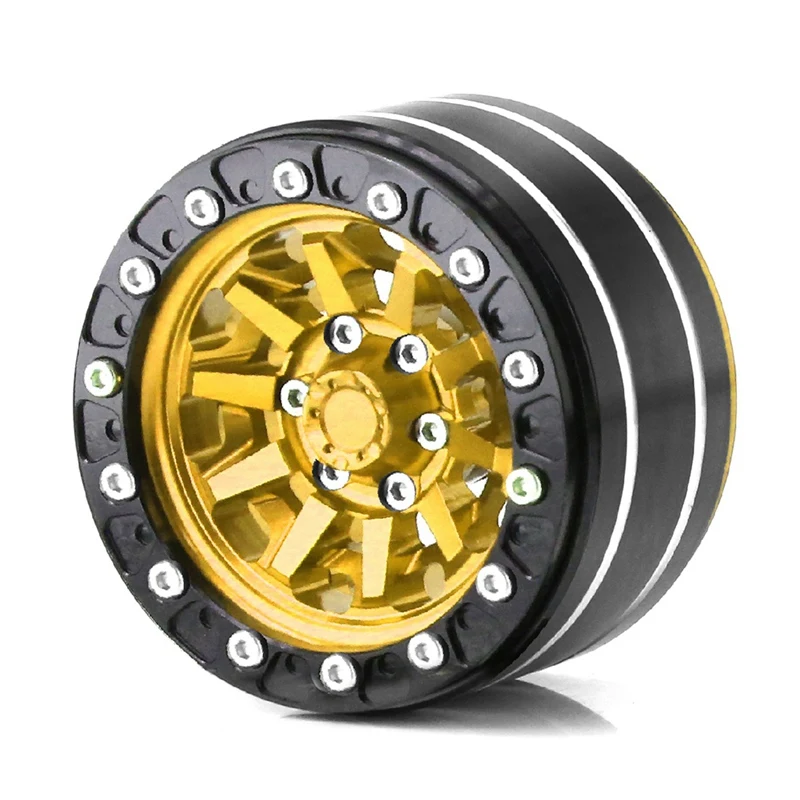 Metal 1.9Inch Beadlock Wheel Rim Outer Diameter 55Mm For RC 1/10 12Mm Hex Crawler Car Axial SCX10 90047 CC01 TRX4