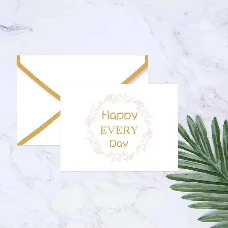 R66A 20 قطعة بطاقات شكر البرنز لبطاقة نعمة الرغبات مع مغلف بطاقة معايدة لعيد الحب وعيد الأب للبيع بالتجزئة #2