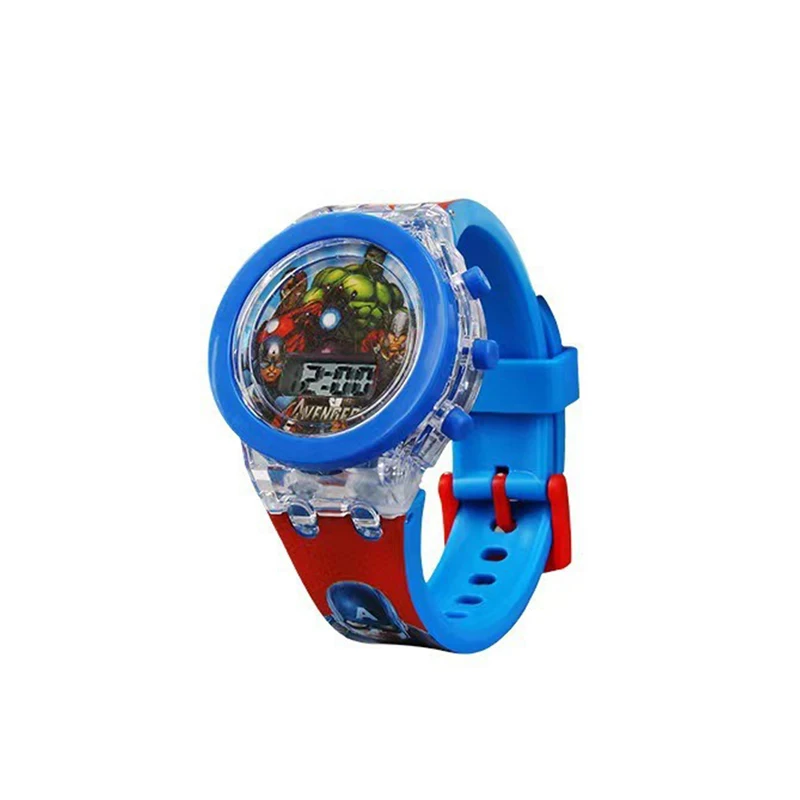 ساعات فلاش ملونة خفيفة سبايدرمان للأطفال للأولاد كارتون يونيكورن بنات ساعة أطفال طالب ساعة رقمية لعبة الهدايا #5