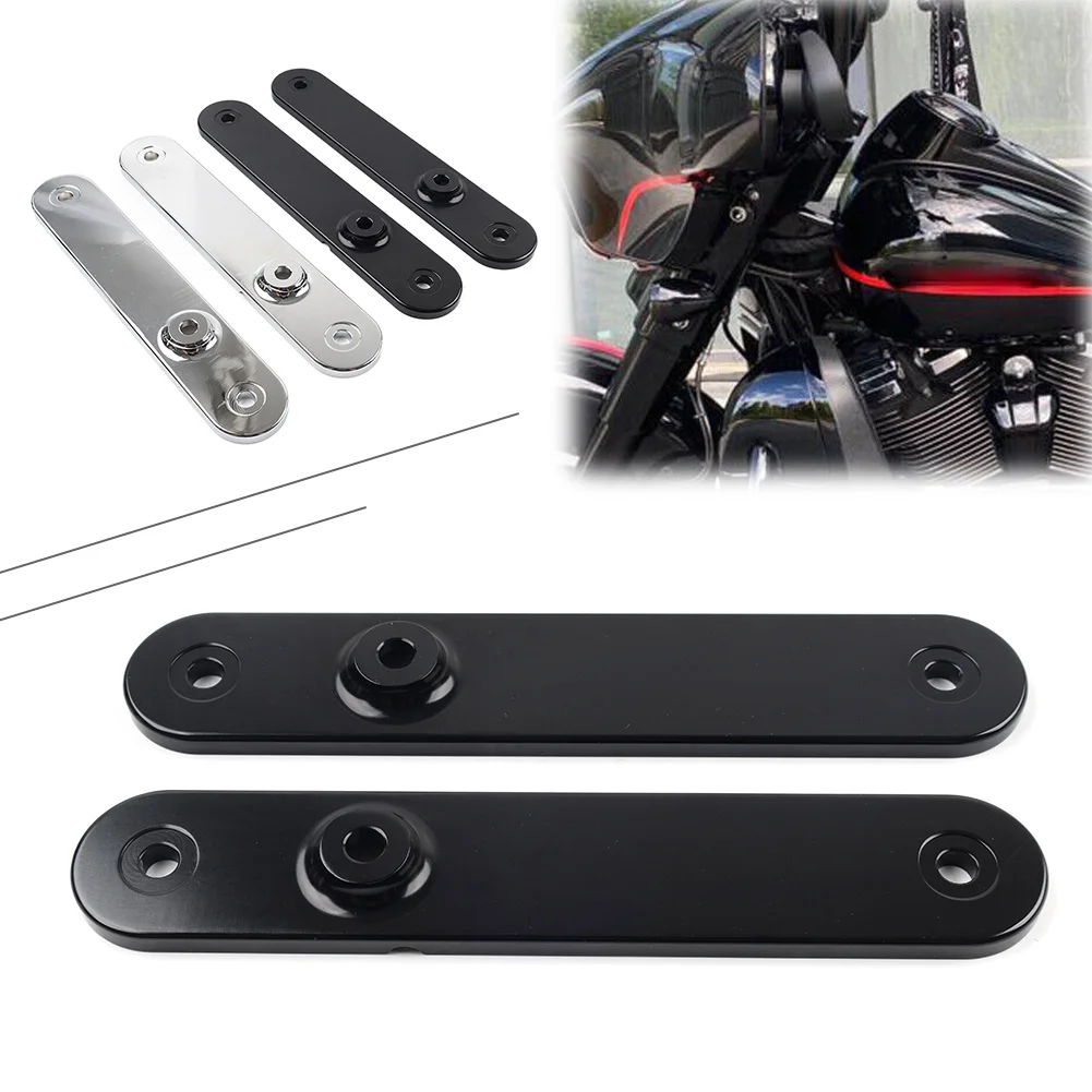 1Pair CNC Motorbike Front Turn Signal Relocation Bracket Mount Kits For Harley Electra Street Glide Road King FLHX FLHR FLHT