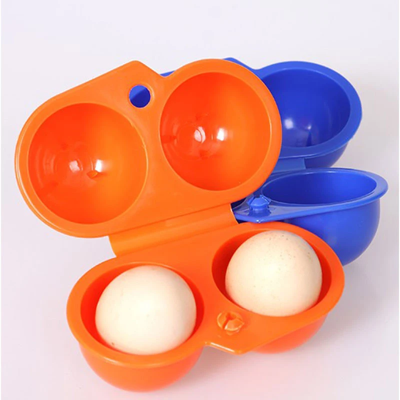 2 Grid Egg Storage Box Portable Egg Holder Container For Outdoor Travel Camping Picnic Eggs Box Case Kitchen Organizer Case