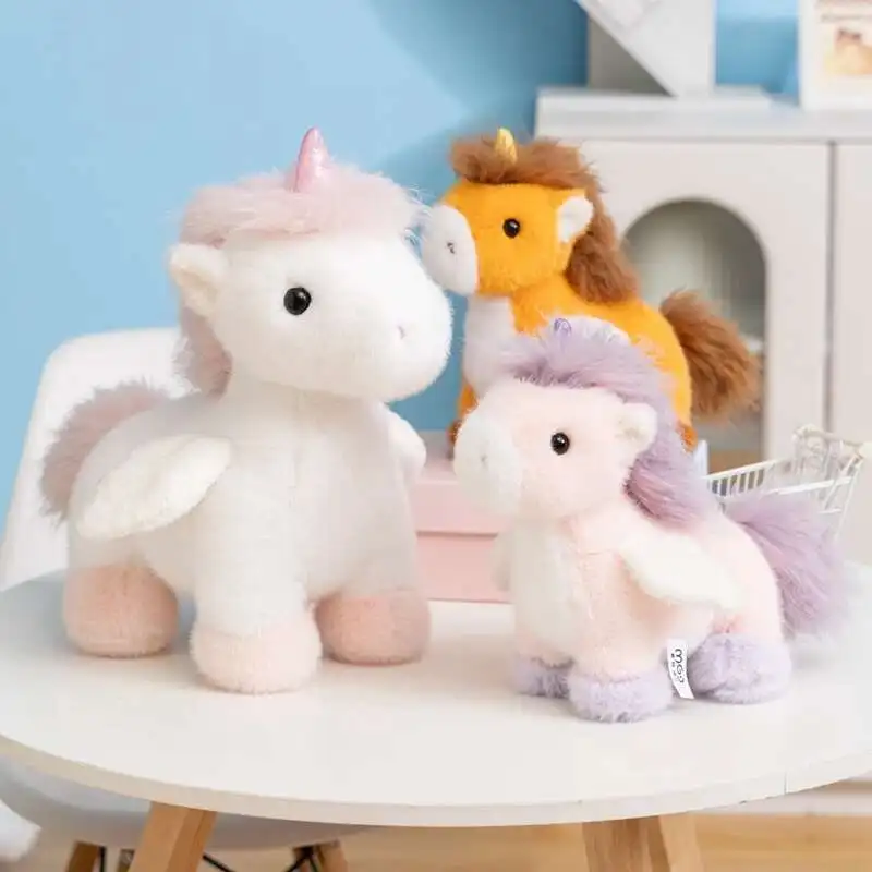 Miękki Pluszowy Jednorożec 25/35cm Urocza Pluszowa Lalka Pegaz Kawaii Zabawki Wypchane Zwierzątko Lalka Dziecięca Prezent na Boże Narodzenie Urodziny Dekoracja Domu