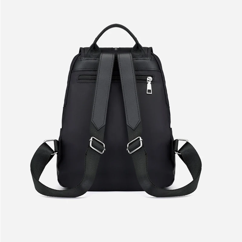 backpack women hiking tassels black waterproof Oxford cloth School bag new fashion casual cute light black backpack girl