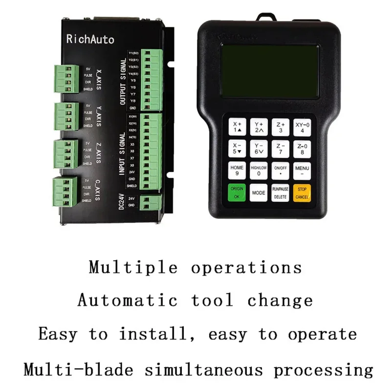 RichAuto DSP A11 Контроллер ЧПУ A11S A11E 3-осевой контроллер движения, пульт дистанционного управления для гравировки и резки с ЧПУ, английская версия