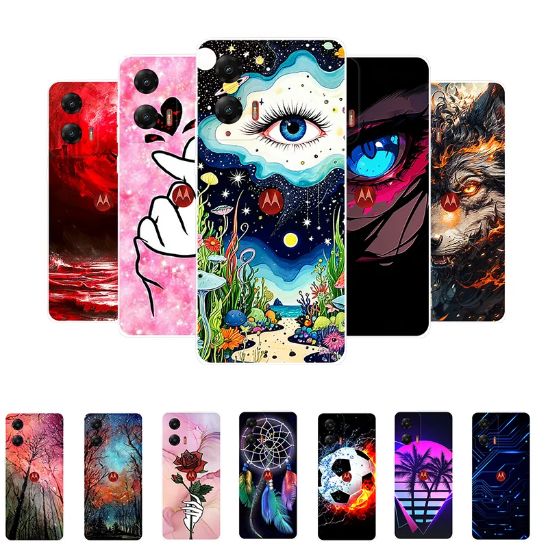 Para Motorola Moto G Stylus 5G 2024 funda de silicona suave Lobo mármol flores Fundas para cubierta Moto G Stylus 5G 2024 funda de teléfono