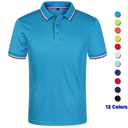 Polo de manga corta para hombre, camiseta transpirable 3D, ropa de trabajo, Color sólido, Polos de marca antipelusas, Tops al por mayor, 2023