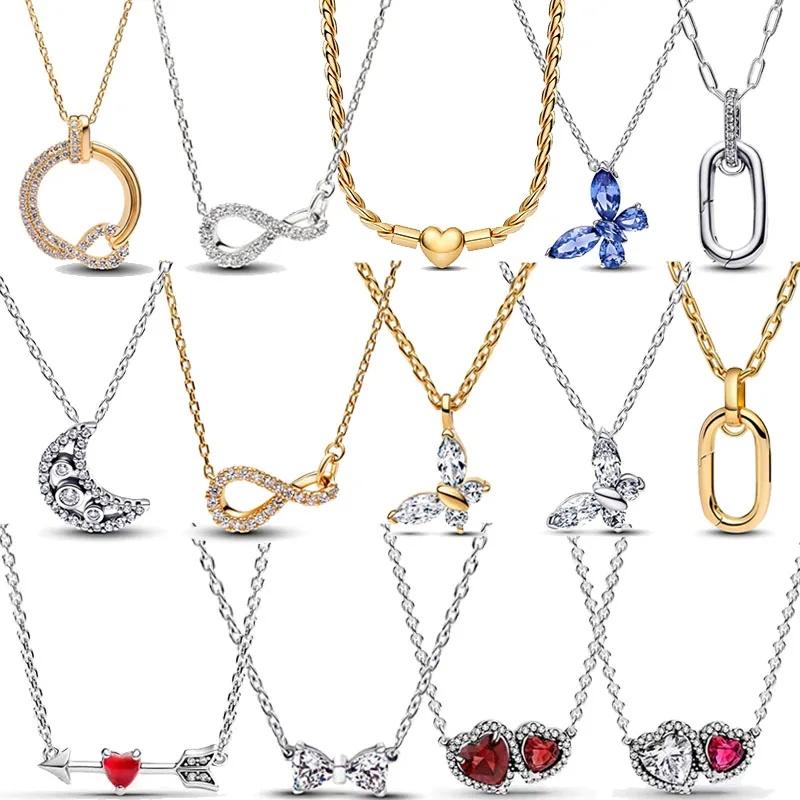 

Exquisite Luxury 925 Sterling Silver New Minimalist Heart-shaped Butterfly Zircon Necklace Fashionable Charm Jewelry Party Gifts