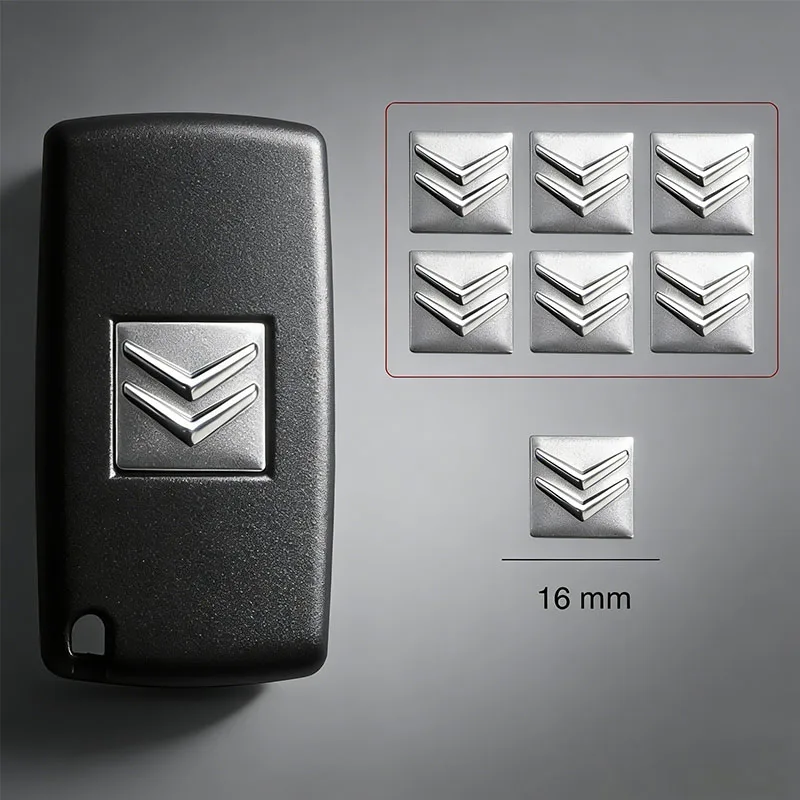 5/10Pcs16mm pegatinas de llave remota de estilo de coche de Metal de aluminio para Citroen C1 DS3 C2 C3 Vts C4 Saxo C4L C5 C6 C8 Xsara C3-XR