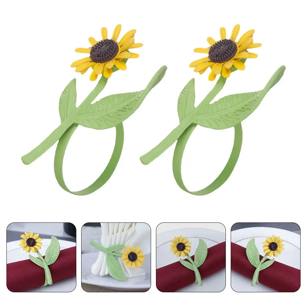 

Набор из 4 цветочных колец для салфеток, декоративные кольца-пряжки для сервировки стола, держатели для салфеток из сплава для отелей и ресторанов