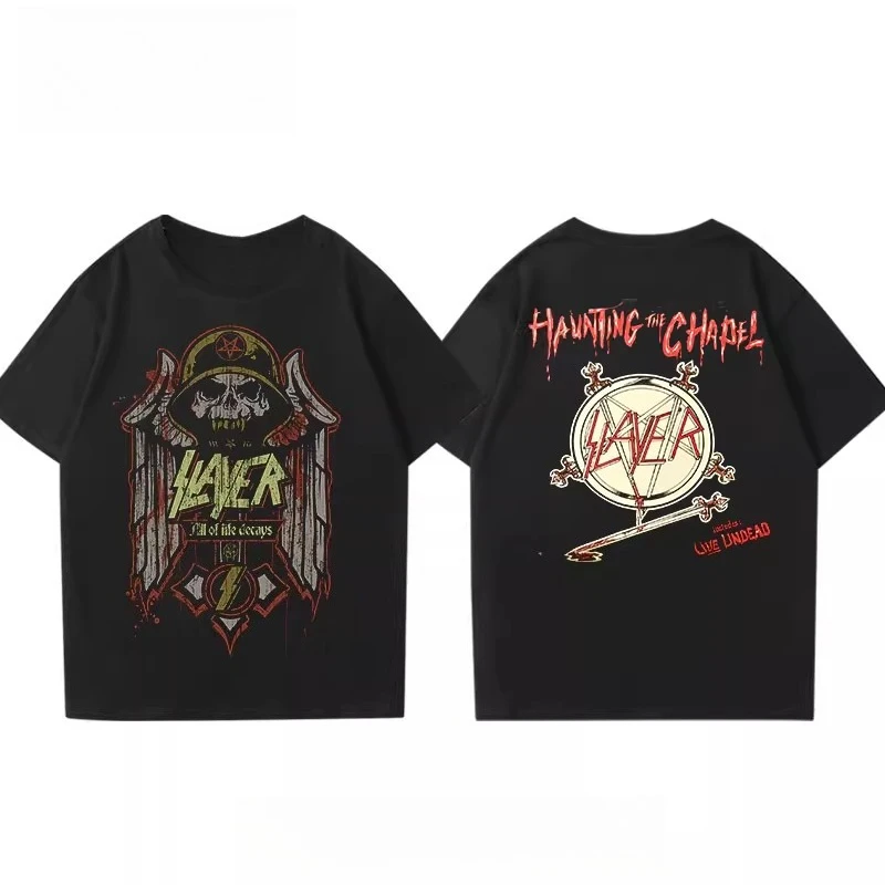 القاتل الفرقة الطرفية قصيرة الأكمام الرجال والأطفال تي شيرت ثلاثية الأبعاد ألياف البوليستر تورنت المعادن روك الشارع فضفاضة قصيرة الأكمام