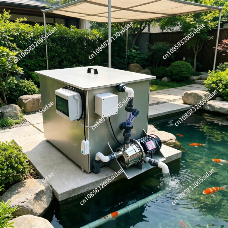 New Fish pond rotary drum micro filter machine automatic backwash leave-in cotton filter fish stool separation
