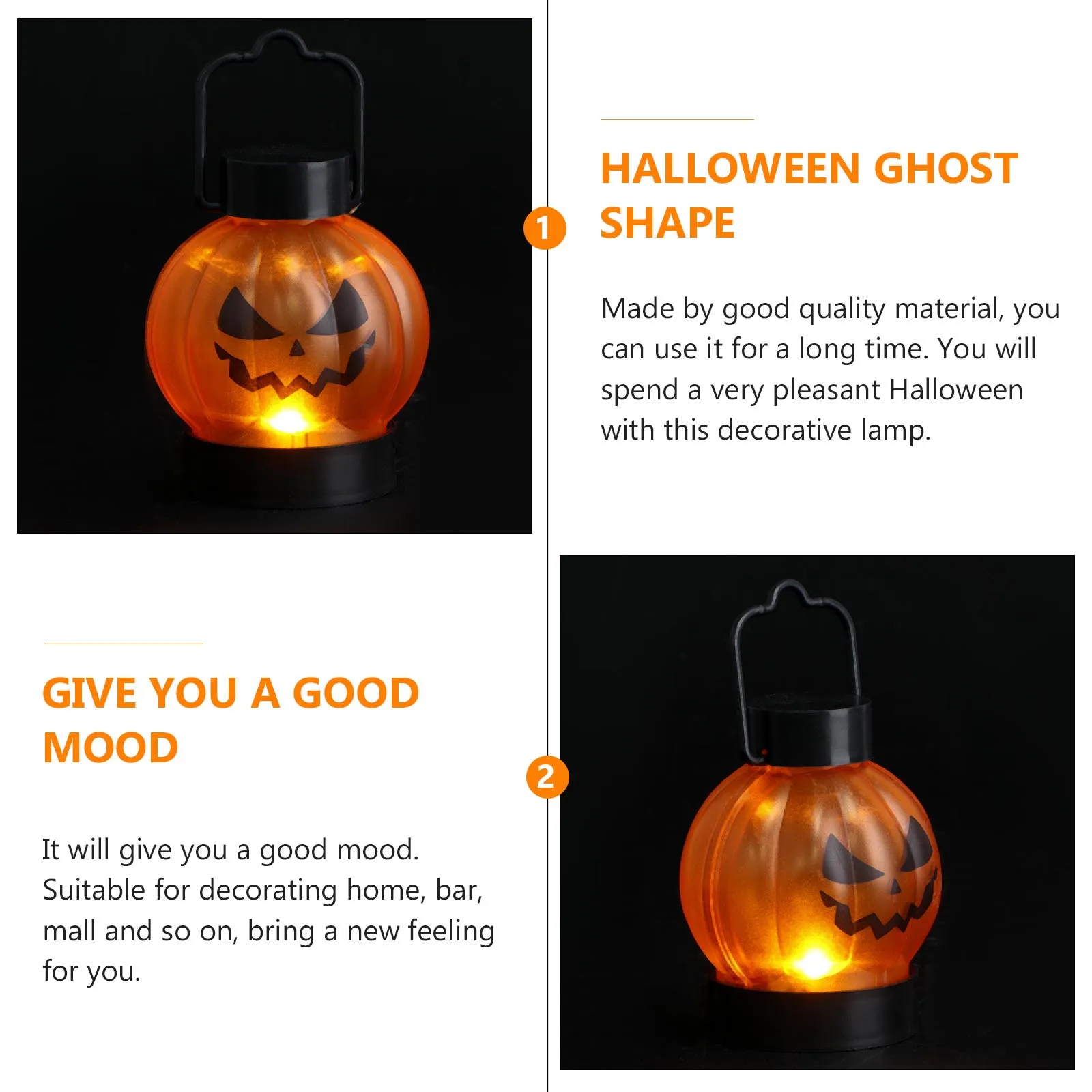 6шт тыква Хэллоуин лампы светодиодный ночник декоративная фестивальная лампа для домашнего бара декоративные лампы