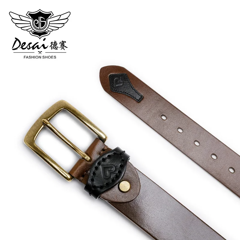 Genuine Leather For Men\'s High Quality Buckle Jeans Cowskin Casual Belts Business Cowboy Waistband Male Fashion Designer 2022New