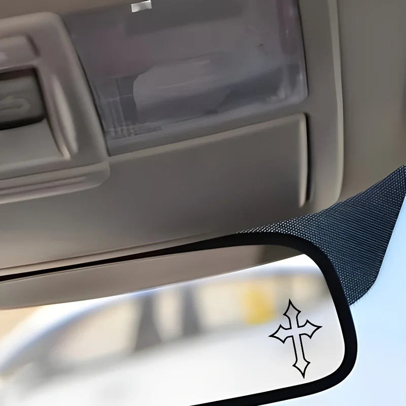 6Pcs/set Cross Design Vinyl Stickers, Waterproof Glossy Self-Adhesive Decals for Helmet Laptop Bottle Phone Case Car