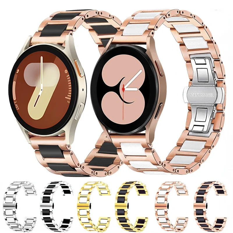 22mm 20mm Ceramic Strap for Samsung Galaxy Watch 7/6/5/4 Huawei Watch 4 3 GT5-4-3 46mm Metal Bracelet for Amazfit GTR/GTS Correa