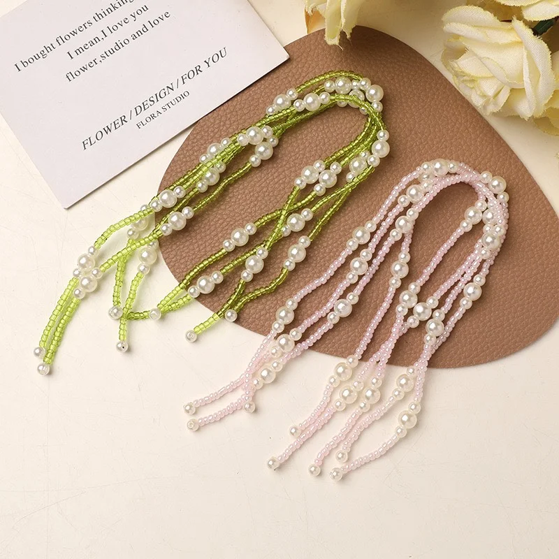 Free shipping 30pcs/lot 24cm glass acrylic beads handmade Chain beads charms diy jewelry garment hair accessory