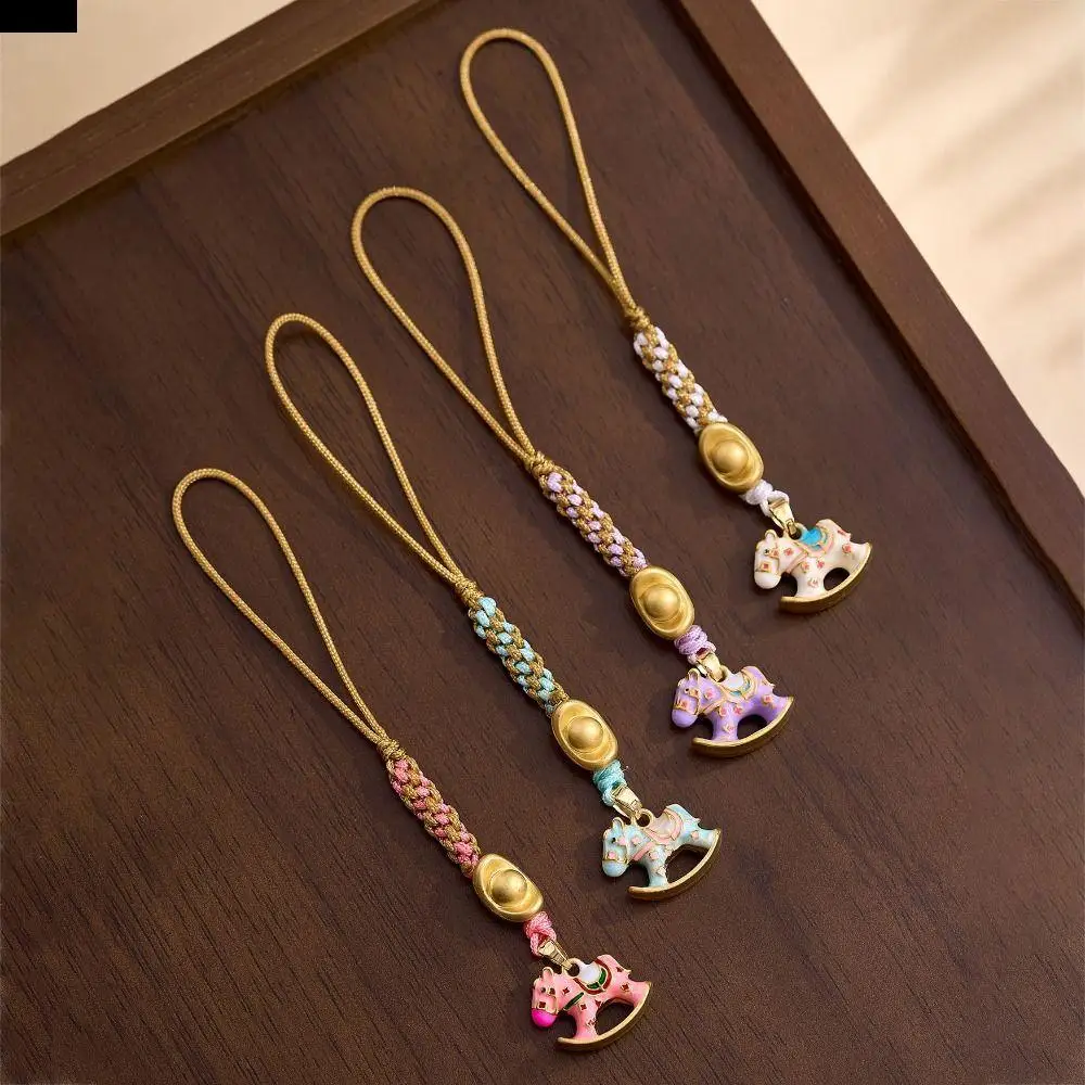 

Good Luck Horse Year Phone Strap Anti Loss Universal Zodiac Hors Phone Lanyard Cute Chinese Style Mobile Phone Case Keychain