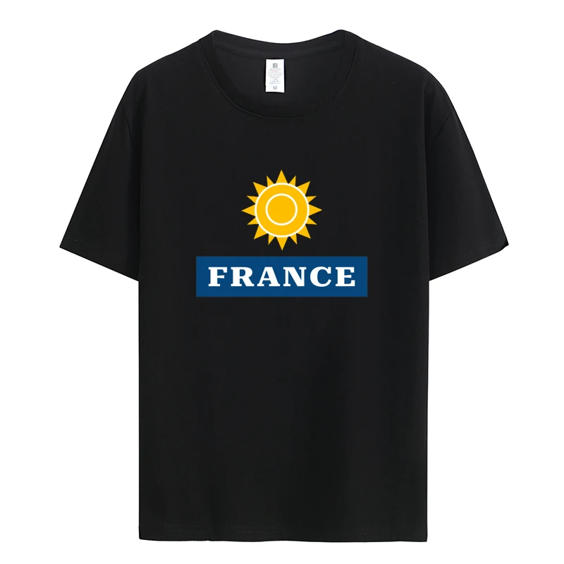 Customize Men or women France combed cotton Tshirt Graphic Print T-shirt O-neck Short Sleeve Tops shirt Summer Tees Male vest