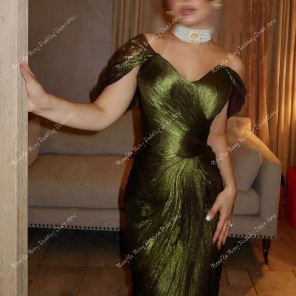 Customized Elegant Mermaid Evening Dresses Formal Party Gowns Women Off The Shoulder Sleeveless Prom Gown For Special Occasion