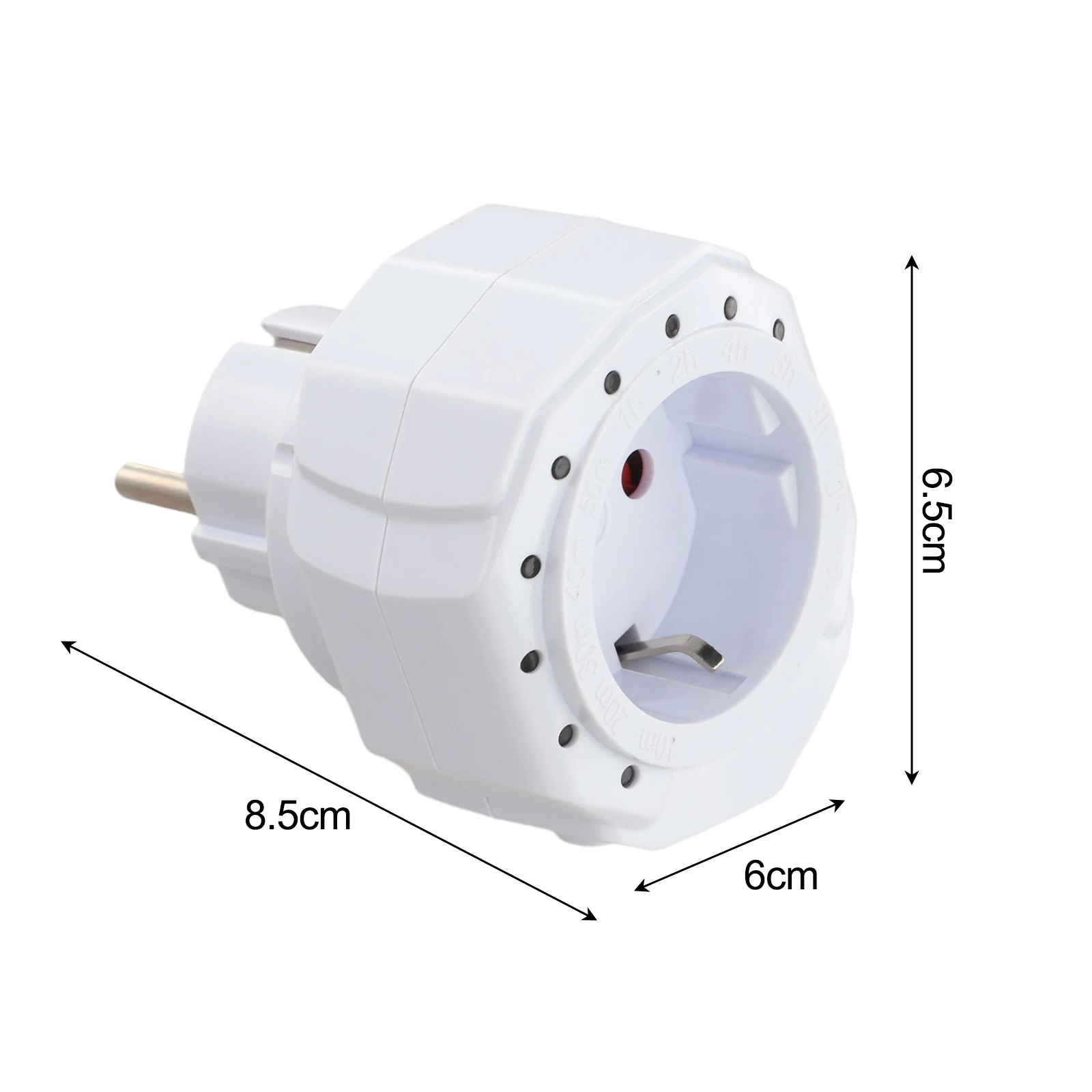Timer Socket with 12 Preset Times and Dual Button Controls for Convenient Appliance Timing and Clear LED Countdown Display