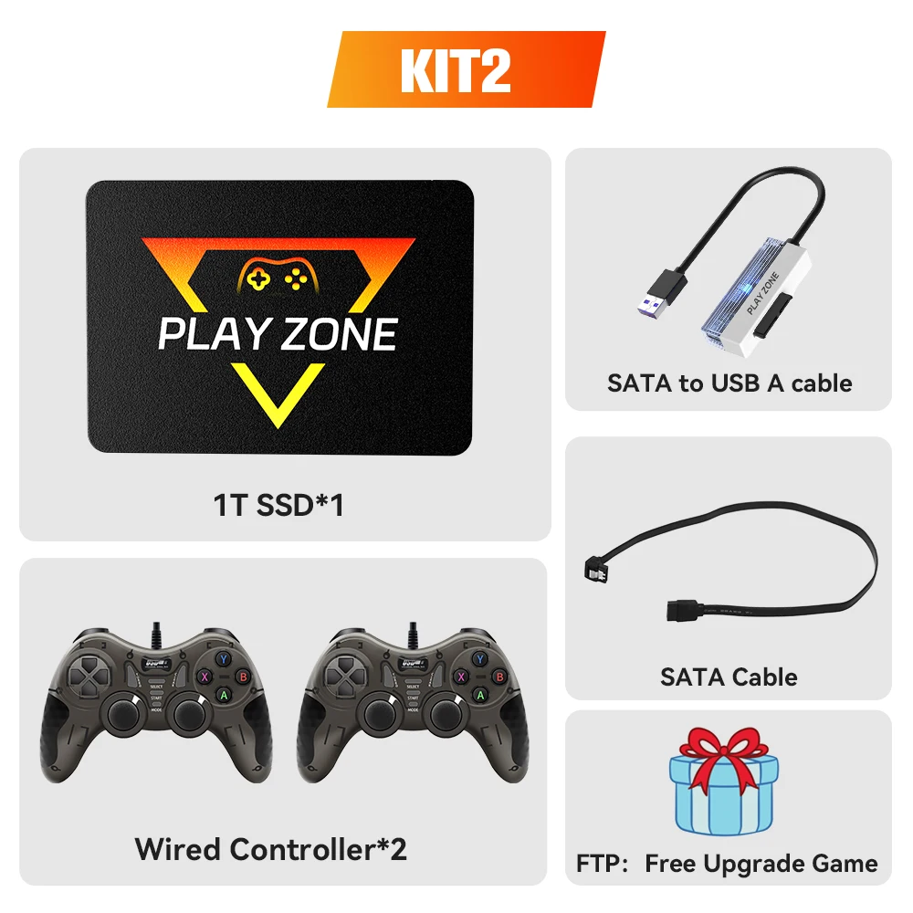 Playzone 1TB SSD Switch/PS5/Xbox/PS4/PS3/PS2/WIIU 80+エミュレータ