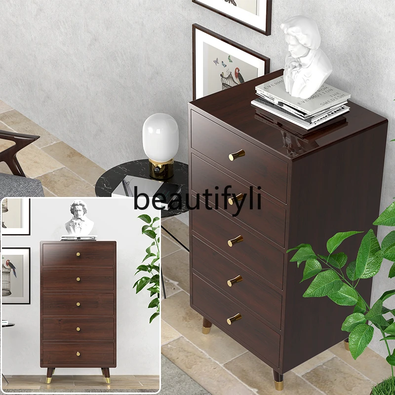 New Chinese solid wood chest hidden intelligent anti-theft living room bedroom storage safe