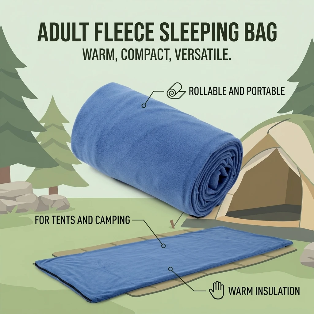 Forro para saco de dormir con cremallera, manta de lana para acampar, sábana de viaje cálida, saco de dormir para hostales y hoteles, sacos de dormir suaves para adultos.