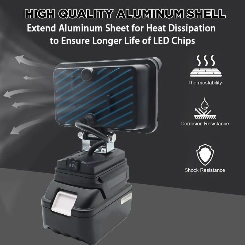 Imagem -04 - Polegada Carro Conduziu a Luz do Trabalho Lanterna Tocha Spotlight Usb Power Bank para Makita 18v Li-ion Bateria Bl1830 Bl1815 Lâmpada Mão Lanterna 4