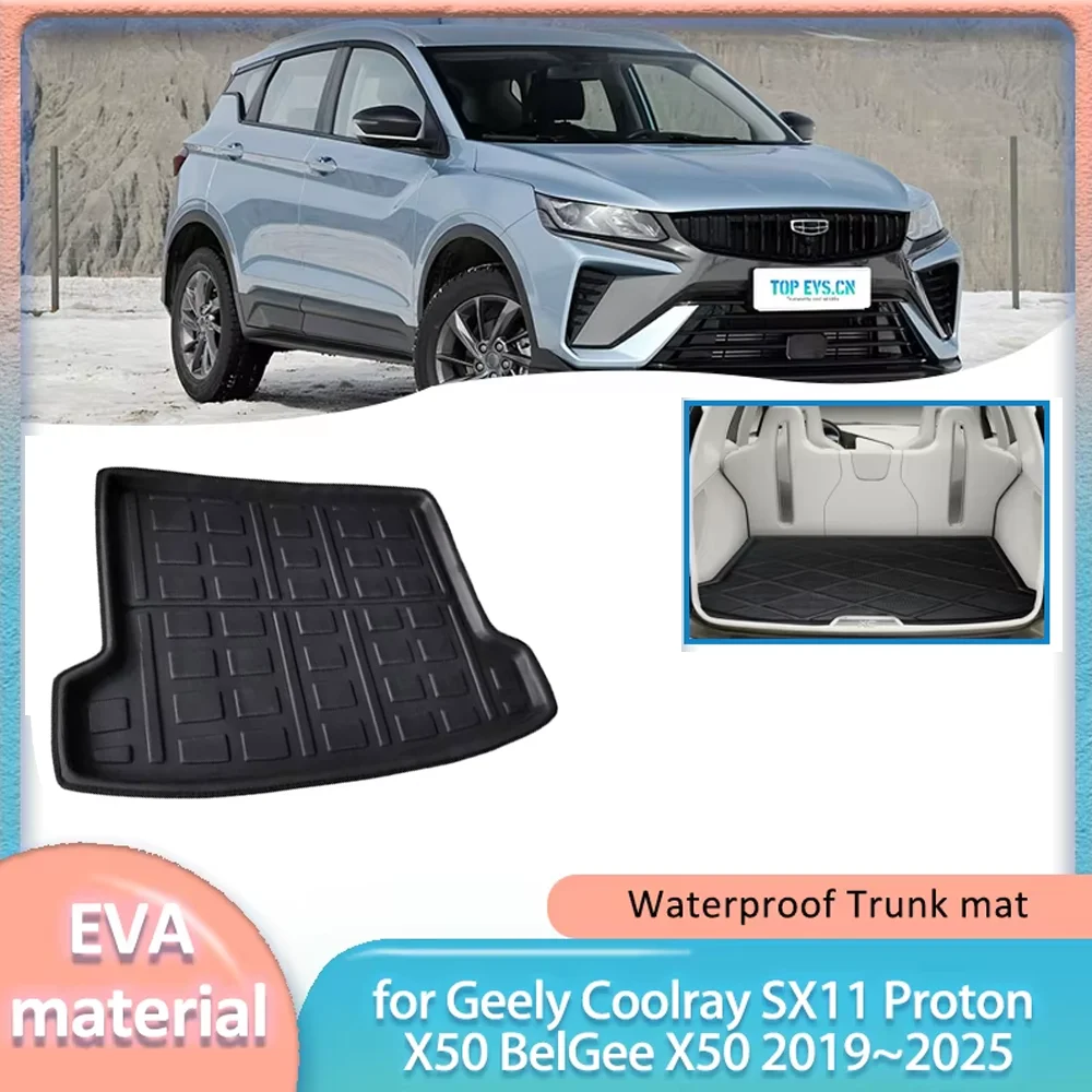 

Для Geely Coolray SX11 Proton BelGee X50 2019 ~ 2025 2020 2021 2022 2023 2024 Автомобильный коврик в багажник, подкладка для багажника, напольный ковер, водонепроницаемый чехол, аксессуары