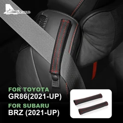 Car Seat Back Belt For Subaru BRZ Toyota GR86 2021 2022 2023 2024 Leather Fixed Set Cover Car Interior LHD RHD Accessories