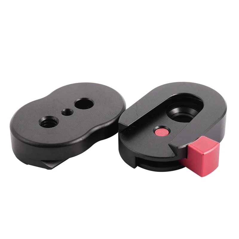 2X Field Monitor Quick Release Plate For LCD Monitor Magic Arm LED Light Camera Camcorder Rig With 1/4-Inch Screw Hole