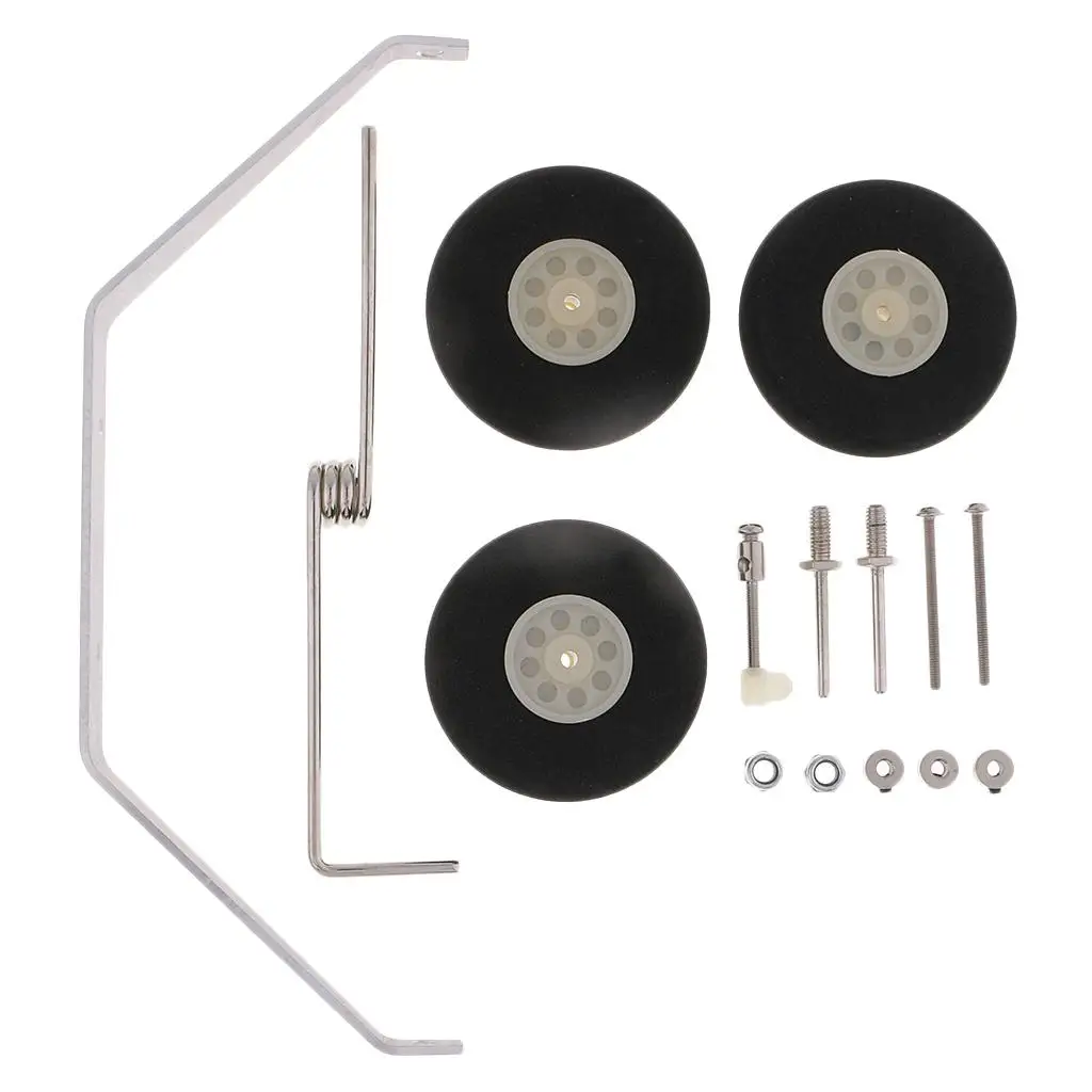 Front Rear Wheels And Landing Gear Accessories Set For RC Airplane Cessna 182