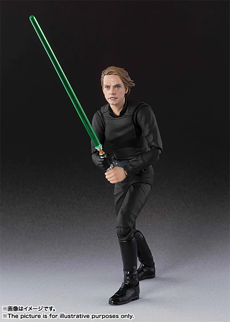 Série Anime Star Wars Shf Figure, Luke Skywalker Action Figure, Cavaleiro Jedi, Anakin Negro, Estatueta de Modelo Móvel, Brinquedo, Presente de Aniversário