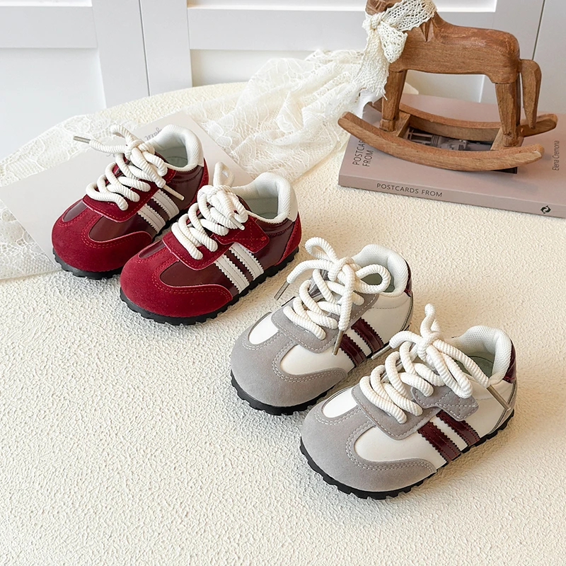 

Children's Board Shoes Low Boy's Shoes 1-18 Years Old Red Boys Girls Single Shoes White Soft Bottom Non-slip Kids Baby Sneakers