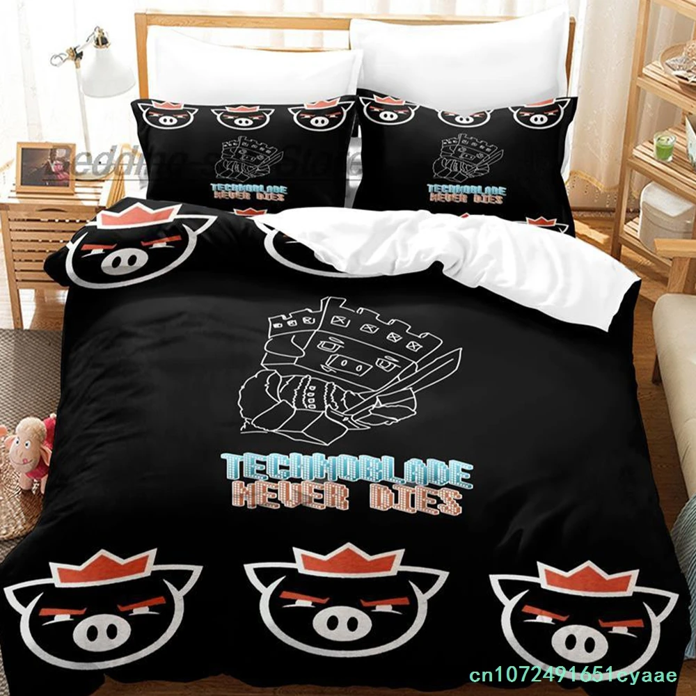 Technoblade Bedding Set Single Twin Full Queen King Size Bed Set Aldult Kid Bedroom Duvetcover Sets 3D Jogo De Cama Casal