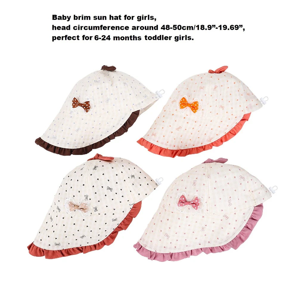 New Panama Summer Bowknot Baby Sun Hat for Girls Wave Big Brim Toddler Bucket Hats Baby Beach Sun Hat Kids UV Protection Cap