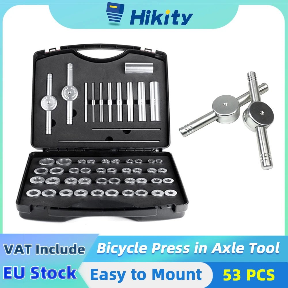 Hikity Cycling Hub Axle Installation Remove Tools Set Cycling Bearing Hub Axle Installation Remove Tools Set with Storage box