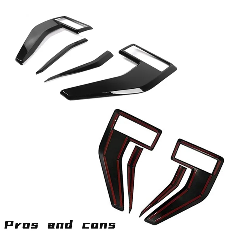 

Efficientt-Car Side Fender Cover Trims Decorative Stickers For Ford F150 F-150 2021 2022 2023 Accessories Black