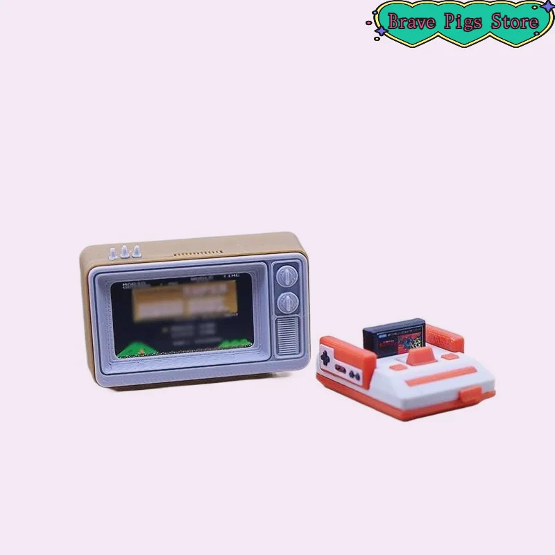 1 Pcs 1/12 Simulation Miniature Nostalgic TV Game Console Model Living Room Scene Decoration
