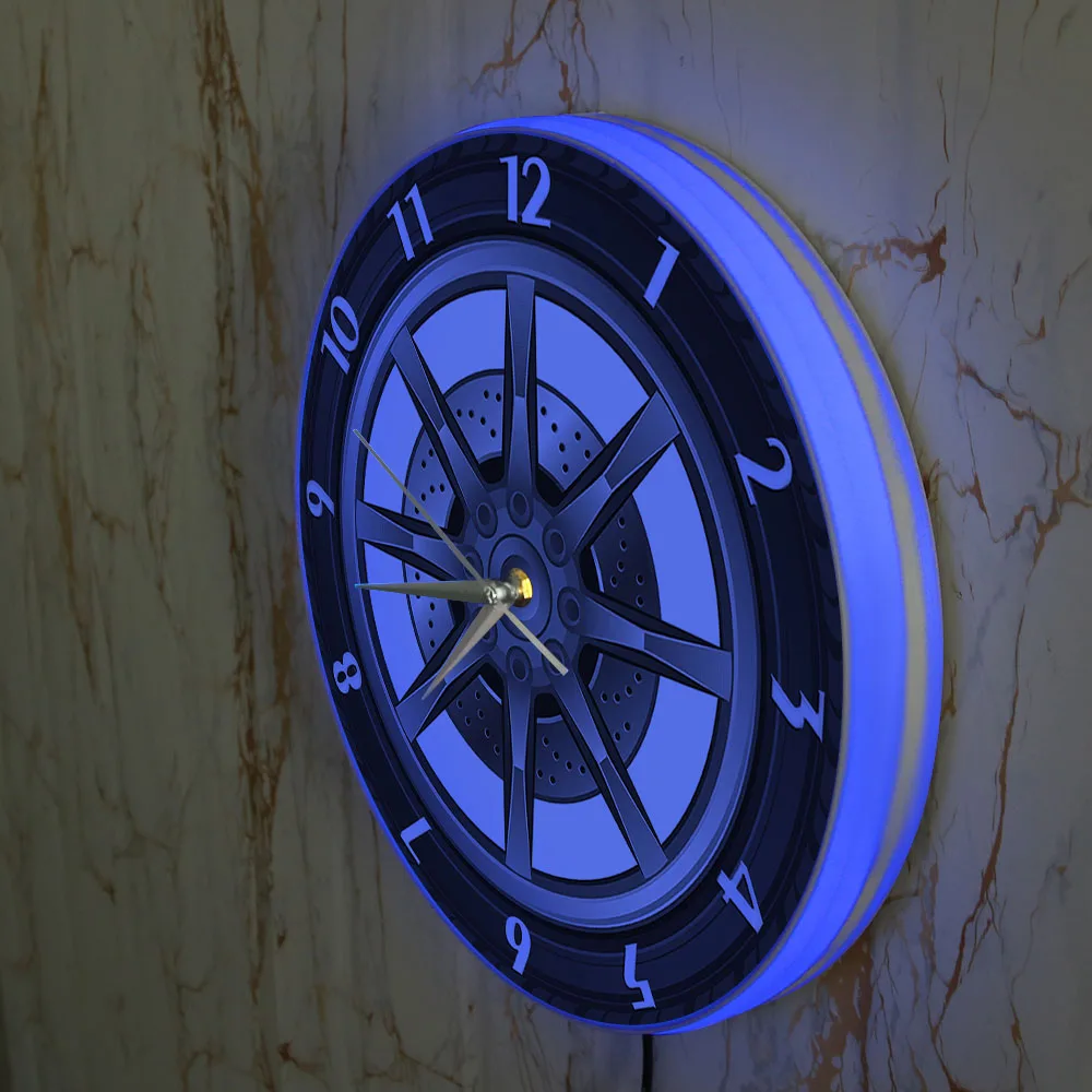 Car Service Repair Garage Owner Tire Wheel Custom Car Auto Wall Clock Watch Vintage Cool Mechanic Gift Ideal For Car Workshop