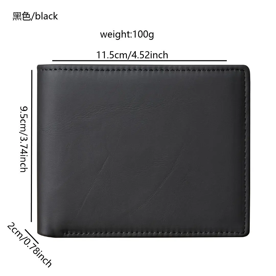 1235 Men's Leather Storage Wallet Multifunctional Retro Simple Practical Multi-card Position Convenient and Beautiful